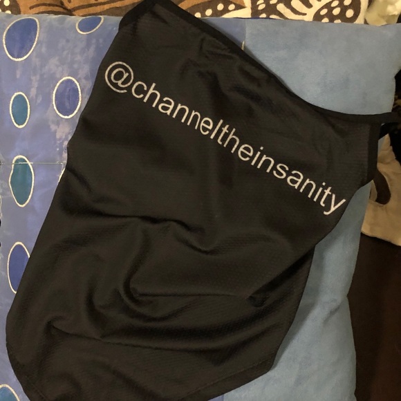 🆕ClothFaceMask@channeltheinsanity BlackBandana - Picture 2 of 3